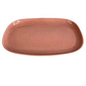 Russel Wright American Modern Coral Platter 13.5"‎ Oval Rectangle Chip USA